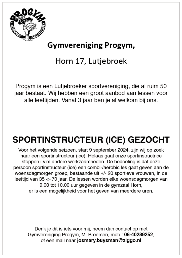 Progym Vacature