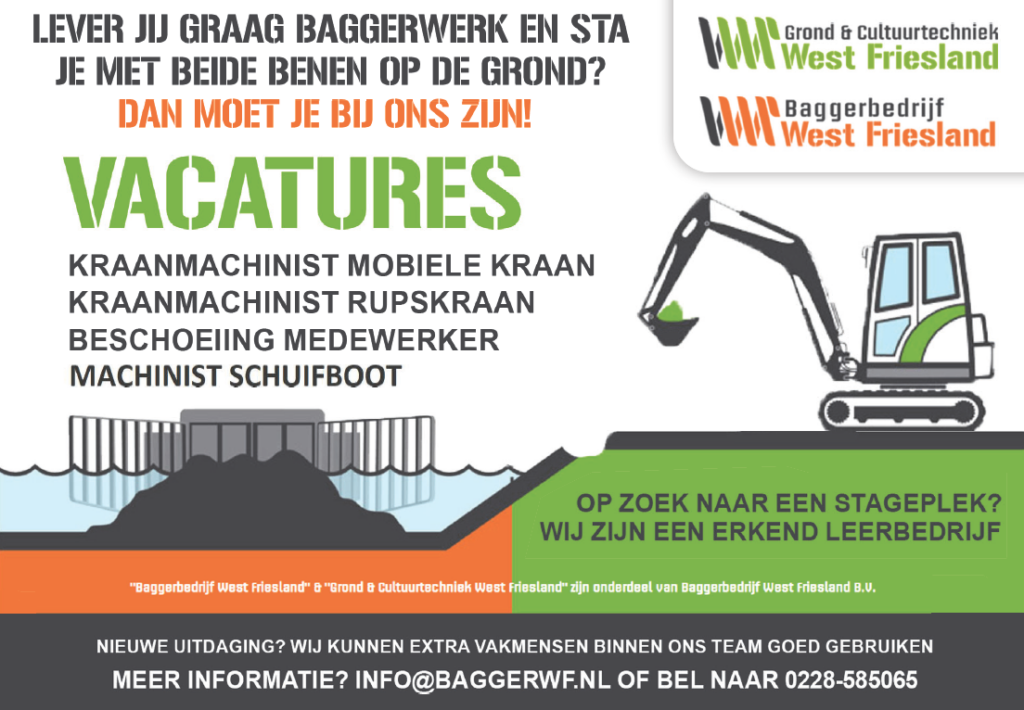 Grond & Cultuurtechniek West Friesland vacature