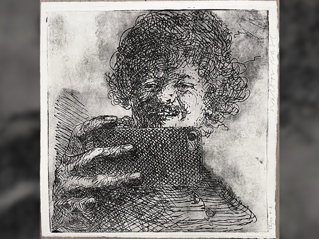 Rembrandt ets met camera - Walter Rast