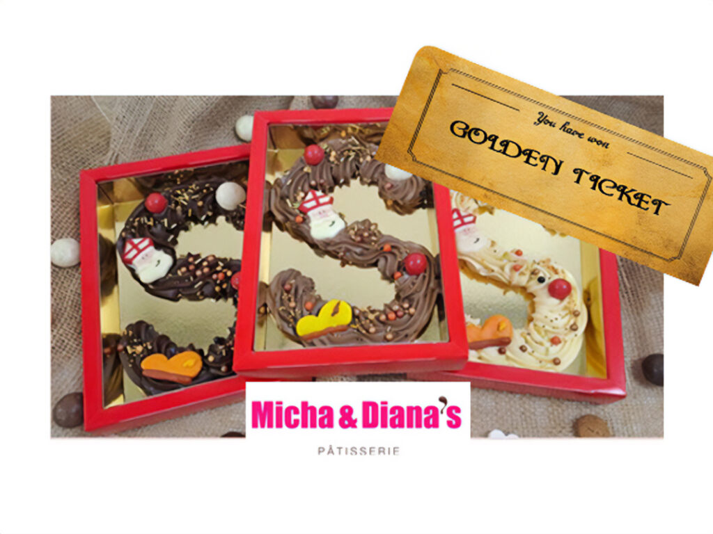 Micha & Diana’s Pâtisserie - chocoladeletters golden ticket