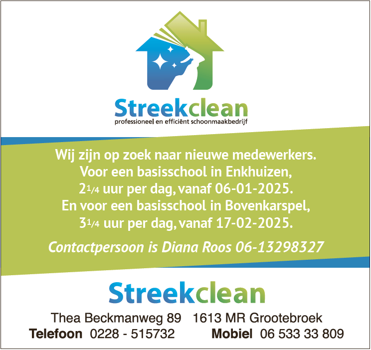 Streekclean vacature