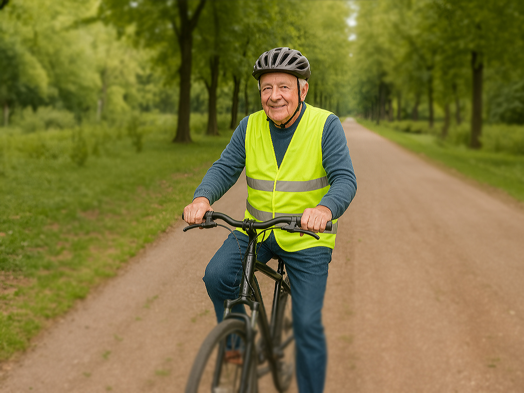 ouderen senior op fiets