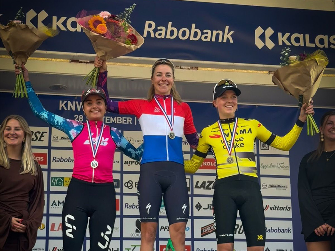 Tessa Neefjes kwam zondag zeer dichtbij de Nationale titel tijdens het NK Gravel in Aalten!