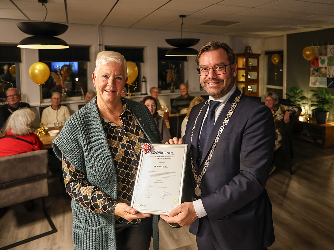 Waarderingsspeld voor Riemke Arendse!