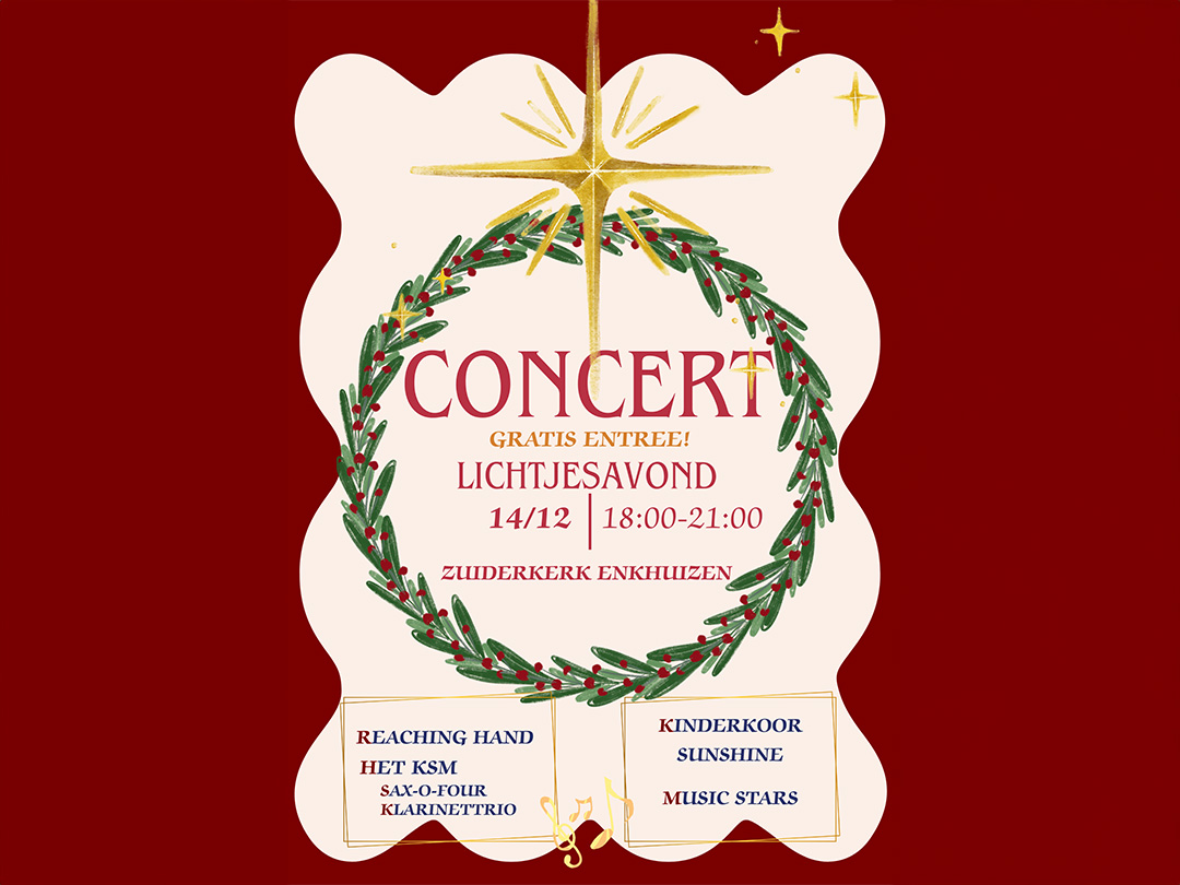 Op zondag 14 december is de sfeervol verlichte Zuiderkerk in Enkhuizen opnieuw een onderdeel voor de route van Enkhuizen bij Kaarslicht!